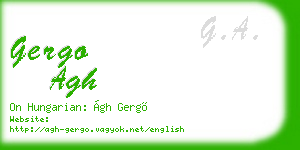 gergo agh business card