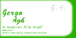 gergo agh business card